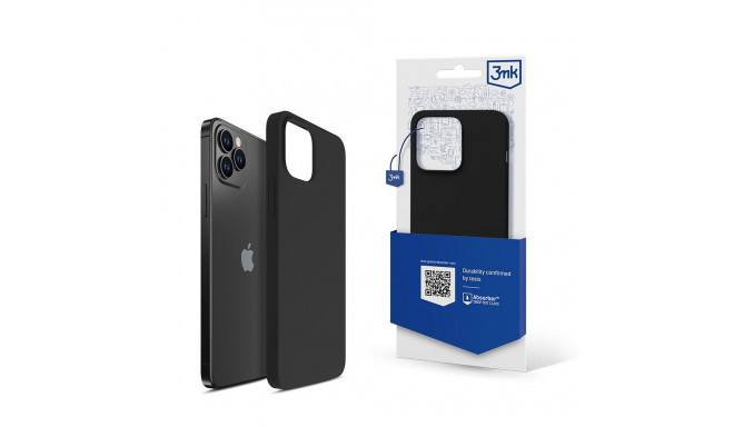 3mk Silicone Case for iPhone 12 Pro Max - black