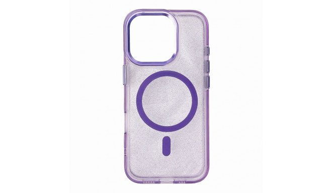 Glitter Case MagSafe for iPhone 16 Pro Max - purple with glitter