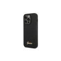 Guess GUHCP14LHGGSHK iPhone 14 Pro 6,1" czarny/black hard case Glitter Script