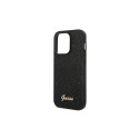 Guess GUHCP14LHGGSHK iPhone 14 Pro 6,1" czarny/black hard case Glitter Script