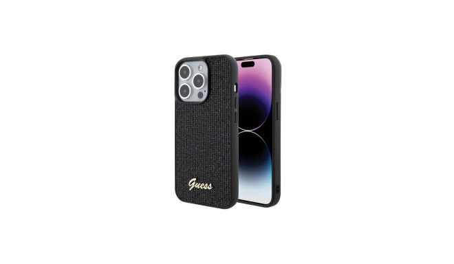Guess Disco Metal Script case for iPhone 15 Pro - black