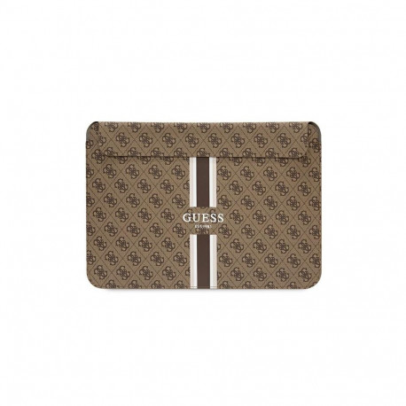 Guess 4G Printed Stripes cover for a 16" laptop - brown