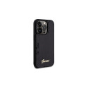 Guess Sequin Script Metal case for iPhone 14 Pro Max - black