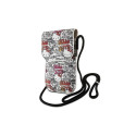 Hello Kitty Leather Tags Graffiti Cord bag - beige