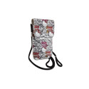 Hello Kitty Leather Tags Graffiti Cord bag - beige