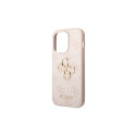 Guess 4G Big Metal Logo case for iPhone 15 Pro - pink