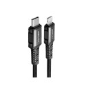 Acefast C1-01 Lightning - USB-C MFi PD cable 30W 3A 480Mb/s 1.2m - black