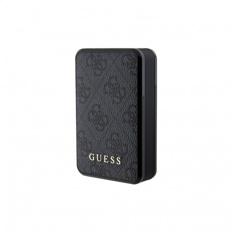 Guess Powerbank 18W GUPB10DP4GEGK 10000mAh black/black 4G Leather Metal Logo
