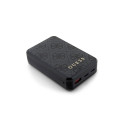Guess Powerbank 18W GUPB10DP4GEGK 10000mAh black/black 4G Leather Metal Logo