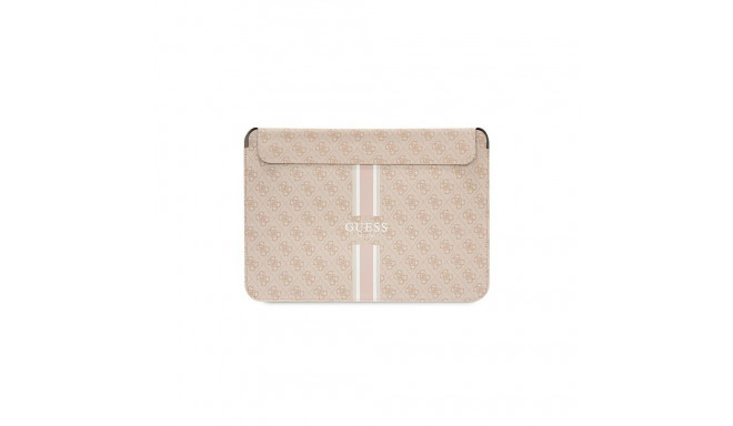 Guess 4G Printed Stripes cover for a 16" laptop - pink