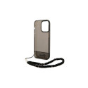 Guess GUHCP14LHGCOHK iPhone 14 Pro 6,1" czarny/black hardcase Translucent Pearl Strap