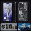 Spigen Ultra Hybrid Mag Case with MagSafe for iPhone 15 Pro - Dark Gray (Zero One Pattern)
