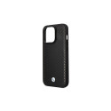 BMW Leather Diamond Pattern case for iPhone 14 Pro - black