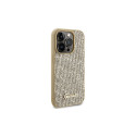 Guess Disco Metal Script case for iPhone 15 Pro - gold