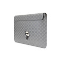 Karl Lagerfeld Saffiano Monogram Ikonik case for a 14" laptop - silver