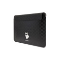 Karl Lagerfeld Saffiano Monogram Choupette case for a 14" laptop - black