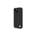 Case BMW BMHCP14S22RQDK iPhone 14 6.1" black/black Leather Quilted