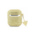 Guess GUA2HDGTPD AirPods 1/2 cover gold/gold Rhinestone Triangle Charm