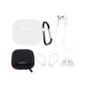 AirPods 3 Silicone Case Set + Case/Ear Hook/Neck Strap/Watch Strap Holder/Carabiner Clasp - White