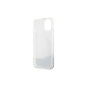 Guess Liquid Glitter Marble case for iPhone 14 - white