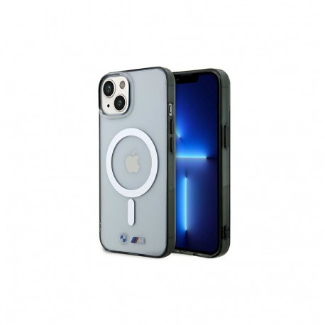 BMW Silver Ring MagSafe case for iPhone 14 Plus - transparent