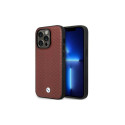 Case BMW BMHCP14X22RFGR iPhone 14 Pro Max 6.7" Burgundy/burgundy Leather Diamond Pattern