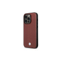 Case BMW BMHCP14X22RFGR iPhone 14 Pro Max 6.7" Burgundy/burgundy Leather Diamond Pattern