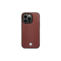 Case BMW BMHCP14X22RFGR iPhone 14 Pro Max 6.7" Burgundy/burgundy Leather Diamond Pattern