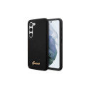 Guess GUHCS23MSLSMK S23+ S916 black/black hardcase Silicone Vintage Gold Logo