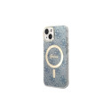 Set Guess GUBPP14SH4EACSB Case+ Charger iPhone 14 6.1" blue/blue hard case 4G Print MagSafe