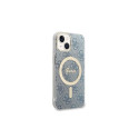 Set Guess GUBPP14SH4EACSB Case+ Charger iPhone 14 6.1" blue/blue hard case 4G Print MagSafe