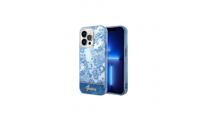 Guess GUHCP14XHGPLHB iPhone 14 Pro Max 6.7" blue/blue hardcase Porcelain Collection