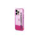Karl Lagerfeld KLHCP14LLCKVF iPhone 14 Pro 6,1" różowy/pink hardcase Liquid Glitter Elong Karl Lagerfeld KLHCP14LLCKVF iPhone 14 Pro 6,1" różowy/pink hardcase Liquid Glitter Elong