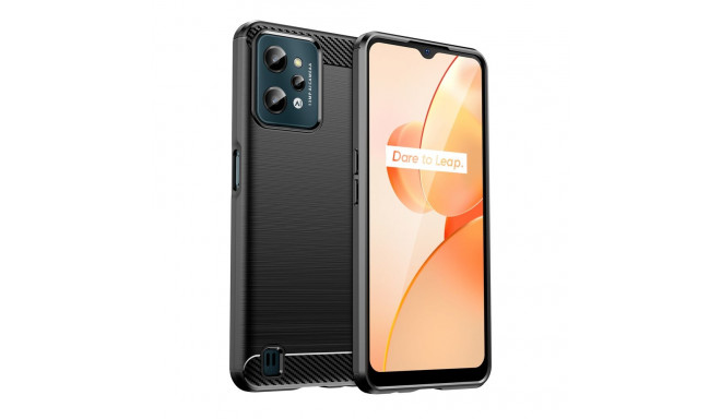 Carbon Case case for Realme C31 flexible silicone carbon cover black
