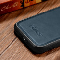 iCarer Leather Oil Wax case covered with natural leather for iPhone 14 blue (WMI14220717-BU)