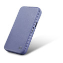 iCarer CE Premium Leather Folio Case iPhone 14 Pro Magnetic Flip Leather Folio Case MagSafe Light Pu