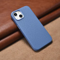 iCarer Litchi Premium Leather Case iPhone 14 Magnetic Leather Case with MagSafe Light Blue (WMI14220