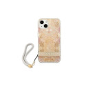 Guess GUHCP13SHFLSD iPhone 13 mini 5.4" gold/gold hardcase Flower Strap