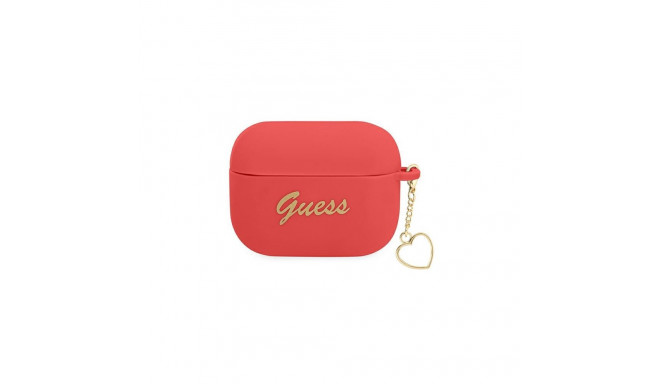 Guess GUAPLSCHSR AirPods Pro cover red/red Silicone Charm Heart Collection