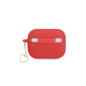 Guess GUAPLSCHSR AirPods Pro cover red/red Silicone Charm Heart Collection