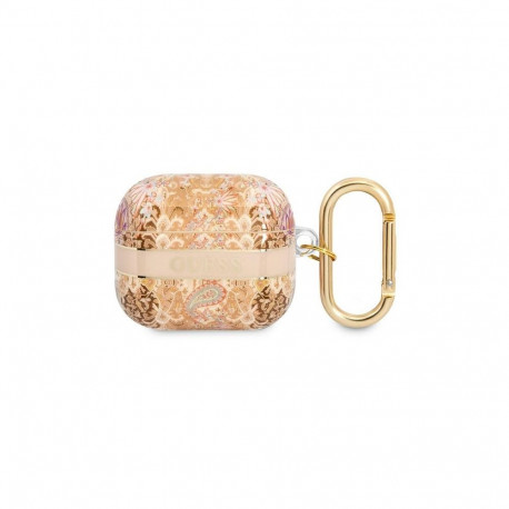 Guess GUA3HHFLD AirPods 3 cover gold/gold Paisley Strap Collection