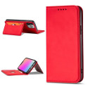 Magnet Card Case case for iPhone 14 Pro flip cover wallet stand red