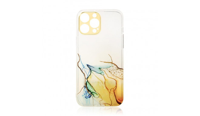 Marble Case for iPhone 12 Pro Max Gel Cover Orange Marble