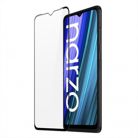 Dux Ducis 9D Tempered Glass 9H Full Screen Tempered Glass with Realme Narzo 50A frame black (case fr