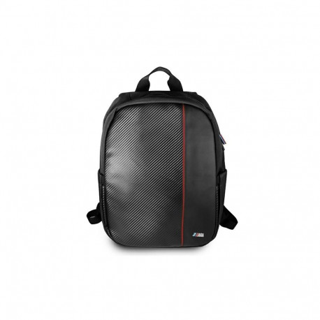 BMW Carbon Red Stripe backpack for a 16" laptop - black