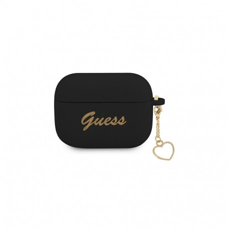 Guess GUAPLSCHSK AirPods Pro cover black/black Silicone Charm Heart Collection