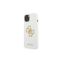 Guess GUHCP13SLS4GGWH iPhone 13 mini 5.4" white/white hard case Silicone 4G Logo