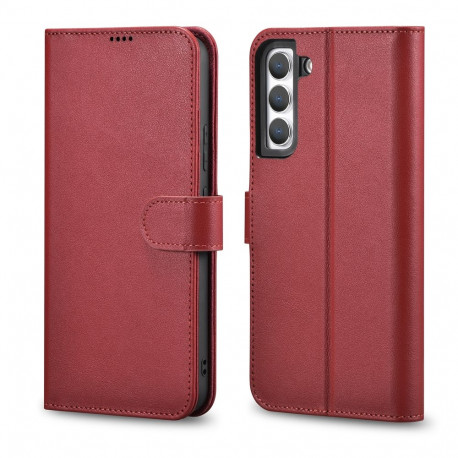 iCarer Haitang Leather Wallet Case Leather Case for Samsung Galaxy S22 + (S22 Plus) Wallet Housing C