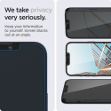 Spigen Glas.tR EZ Fit Privacy Tempered Glass for iPhone 13 / 13 Pro / 14 / 16e - 2 pcs.