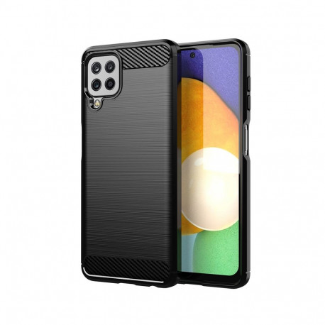 Carbon Case Flexible Cover TPU Case for Samsung Galaxy A22 4G black